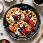 High-Protein Oatmeal Vanilla Waffles Recipe