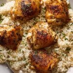 Oven Baked Chicken and Garlic Butter Rice Recipe