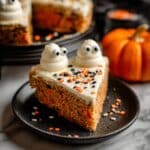 Halloween Cookie Cake with Frosted Ghosts and Festive Sprinkles Recipe