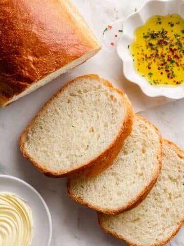 Chewy Homemade Italian Bread with Golden Crust Recipe