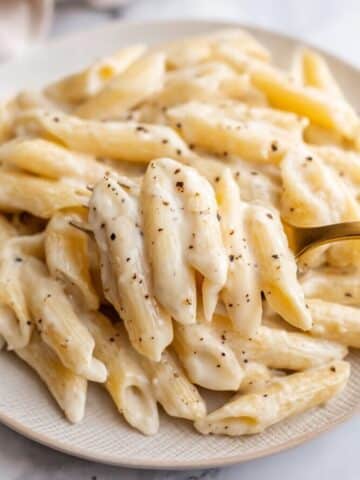 Creamy Garlic Parmesan Penne Pasta Recipe