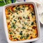 Easy Breakfast Casserole with Sausage, Spinach, and Pepper Jack Cheese Recipe