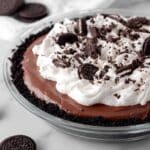 No-Bake Mississippi Mud Pie with Chocolate Ice Cream, Hot Fudge, and Oreo Crust Recipe