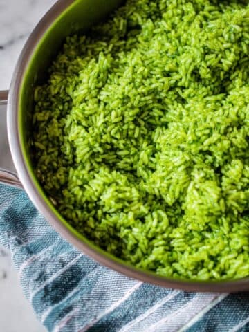 Green Rice with Fresh Herb Pesto Recipe