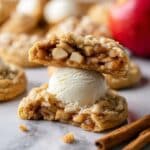 Apple Pie Cookies with Homemade Filling, Streusel Topping, and Vanilla Glaze Recipe