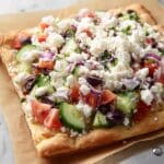 Greek Veggie Pizza Squares Recipe
