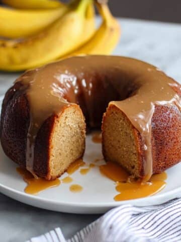 Banana Pound Cake with Walnut Glaze Recipe