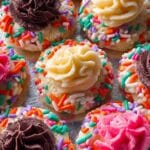 Kaufmann's Thumbprint Cookies with Vanilla and Chocolate Frostings Recipe