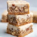 Banana Bread Blondies with Cream Cheese Lemon Glaze Recipe