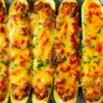 Ground Beef Stuffed Zucchini Boats Recipe