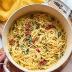 Tuscan Pasta with Sun-Dried Tomatoes, Spinach, and Parmesan Recipe