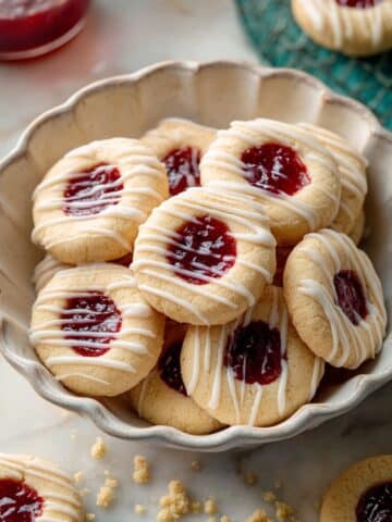 Raspberry Almond Thumbprint Cookies Recipe