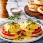 Eggs Benedict with Tomato and Hollandaise Sauce Recipe