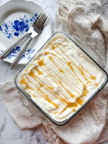 Creamed Corn Snacking Cake with Honey Frosting Recipe