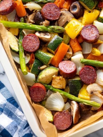 Lemon Butter Veggies and Sausage Recipe