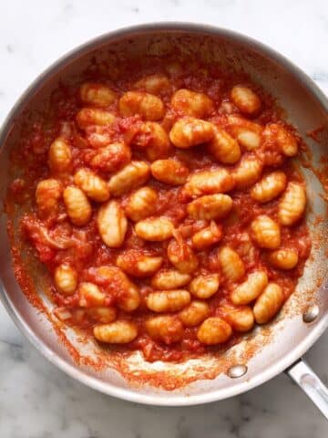 White Bean Gnocchi with Marinara and Basil Recipe