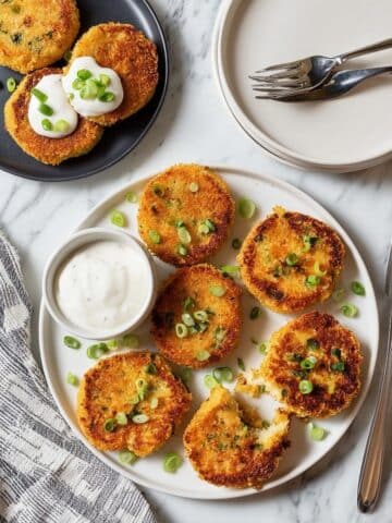 Mashed Potato Pancakes with Cheddar, Scallions, and Fresh Parsley Recipe