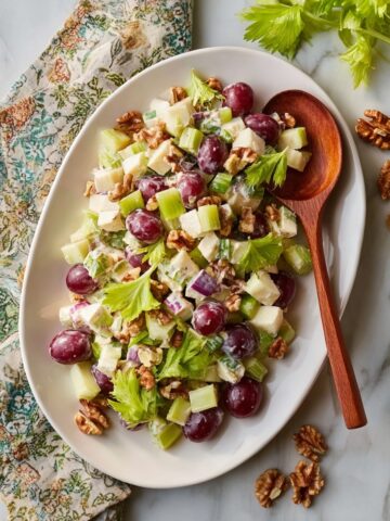 Classic Waldorf Salad with Apples, Grapes, and Walnuts Recipe
