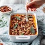 Sweet Potato Casserole with Pecan Crispy Topping Recipe