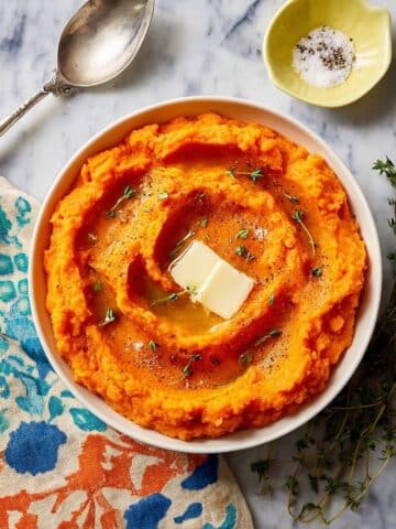 Creamy Maple Butter Mashed Sweet Potatoes Recipe