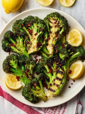 Grilled Broccoli with Lemon and Red Pepper Flakes Recipe