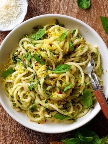 Fresh Zucchini Pasta with Lemon, Herbs, and Parmesan Recipe