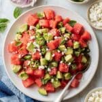 Watermelon Salad with Feta, Cucumber, and Mint Recipe