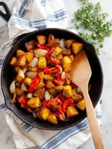 Crispy Roasted Breakfast Potatoes with Smoky Spices and Sautéed Vegetables Recipe
