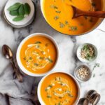 Creamy Roasted Pumpkin Soup with Coconut Milk and Warm Spices Recipe
