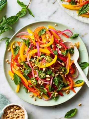 Bright and Juicy Mango Salad with Fresh Herbs, Peanuts, and Zesty Lime Dressing Recipe