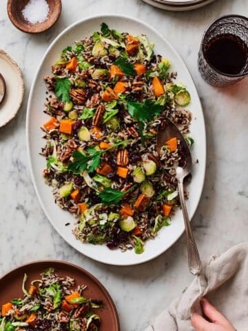 Wild Rice Pilaf with Cranberries, Pecans, and Roasted Vegetables Recipe
