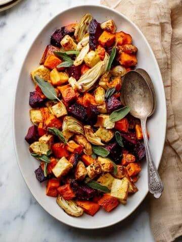 Roasted Root Vegetables with Sage Oil and Crispy Sage Recipe