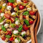Italian Pasta Salad with Cherry Tomatoes, Mozzarella, and Pepperoncini Recipe