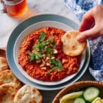 Muhammara: Middle Eastern Roasted Red Pepper and Walnut Dip Recipe