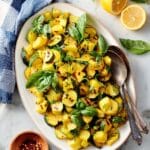 Lemon-Garlic Sautéed Patty Pan Squash with Fresh Herbs Recipe