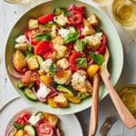 Summer Tomato and Basil Panzanella Salad Recipe