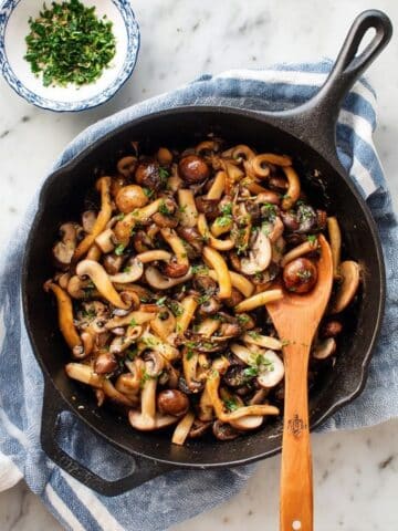 Sauteed Mushrooms with Garlic, Tarragon, and Tamari Recipe