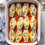 Spinach and Ricotta Stuffed Shells Baked with Marinara Recipe