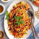 Sweet and Tangy Carrot Salad with Dates, Pistachios, and Tahini Dressing Recipe