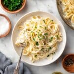 Lightened-Up Fettuccine Alfredo with Cauliflower and Lemon Recipe