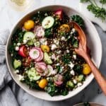 Lentil Salad with Fresh Veggies, Feta, Olives, and Lemon Dressing Recipe