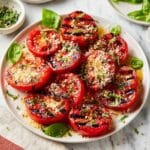 Grilled Tomatoes with Italian Dressing and Basil Recipe