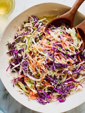 Vegan Coleslaw with Creamy Tangy Dressing Recipe