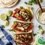 Vegan Fajita Tacos with Green Chile Ranch Sauce Recipe