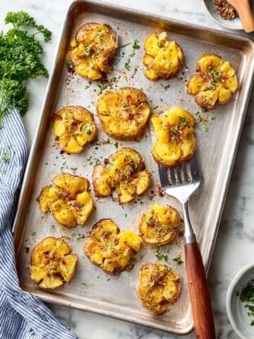 Crispy Smashed Potatoes with Fresh Herbs Recipe