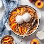 Easy Peach Crisp with Oats and Walnuts Recipe