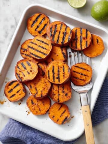 Grilled Sweet Potatoes with Flavorful Dips Recipe