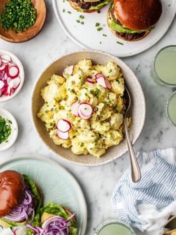 Healthy Potato Salad with Greek Yogurt Dressing and Fresh Herbs Recipe
