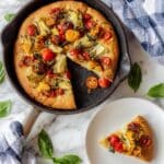 Cast Iron Pizza with Plant-Based Sausage and Roasted Vegetables Recipe