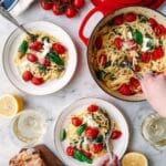 Linguine with Roasted Lemon, Tomato, and Fresh Basil Recipe